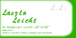 laszlo leicht business card